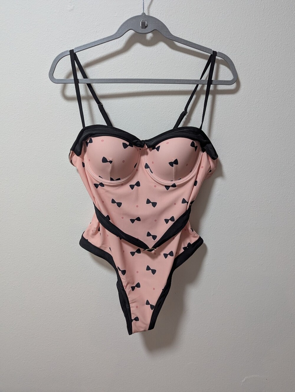 Pink Swimsuit One Piece Retro Style